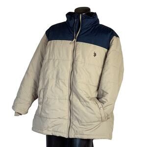 Men's U.S. Polo Assn. Color-Blocked Padded Puffer 2XL